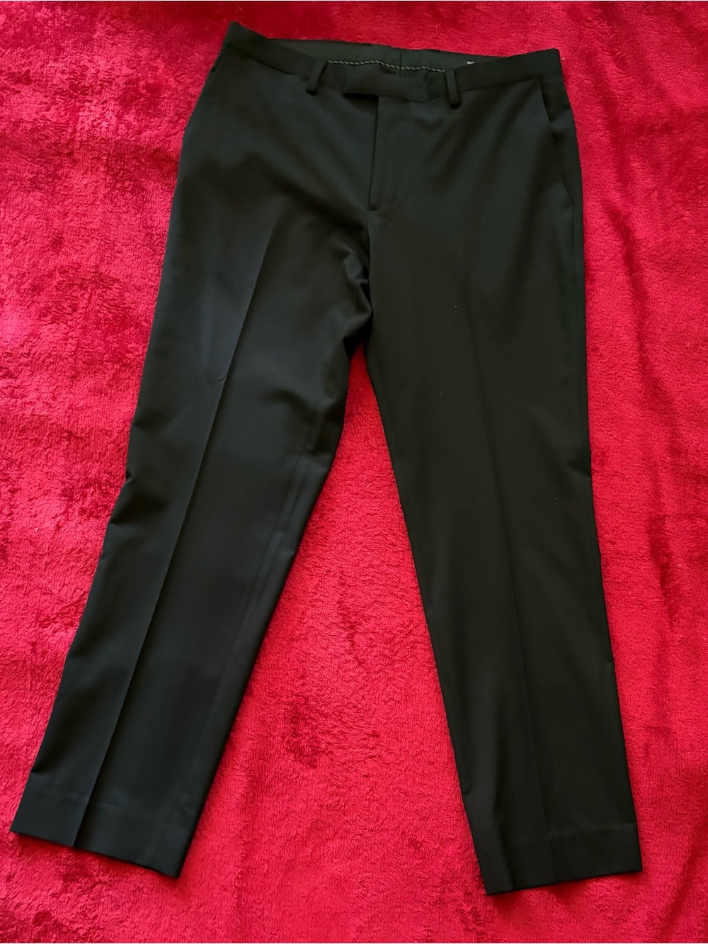 Banana Republic Marzotto Italian 120s Wool Black Slim Dress Pants 32x32 Hemmed